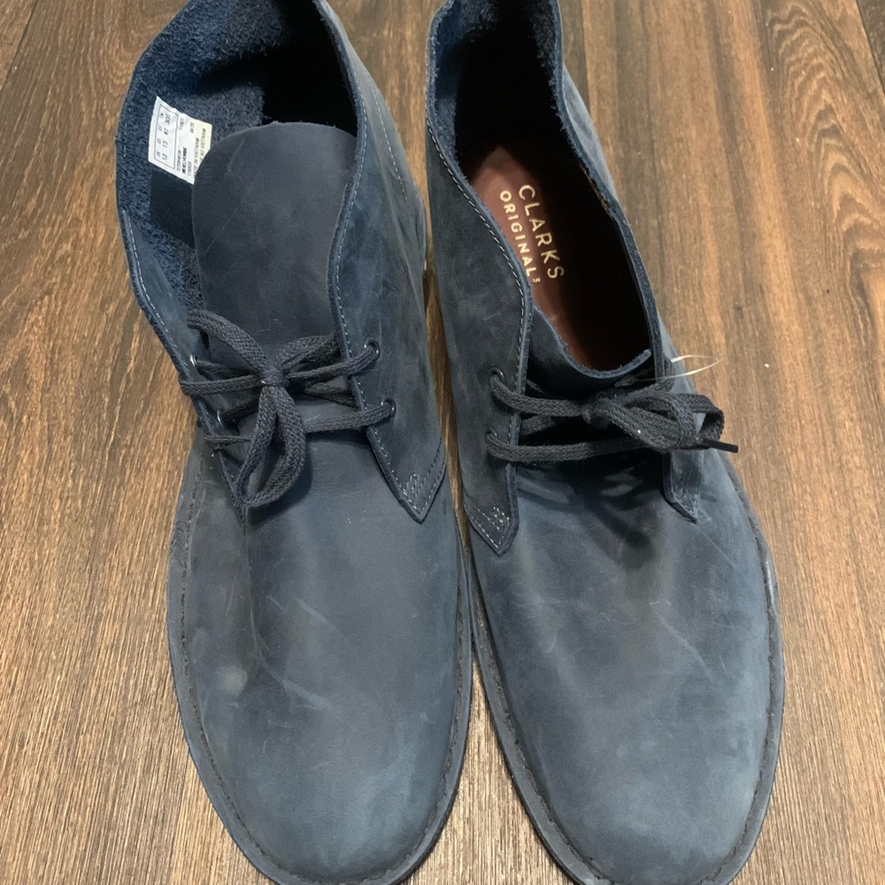 Clarks Men's Dark Blue Chukka Boots